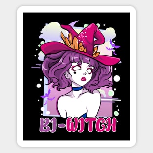Bi Witch Bisexual Witch Pun for Halloween Sticker